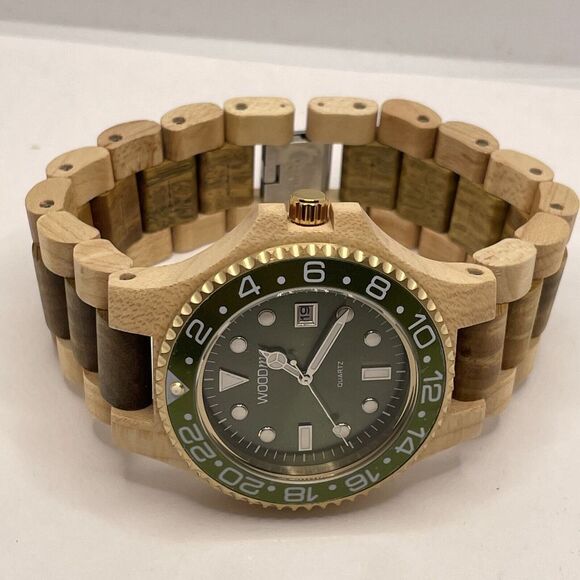 Woodme Qc01-10 Women's Brown Wood Band Analog Dial Quartz Genuine Watch Cv68 - Picture 5 of 9